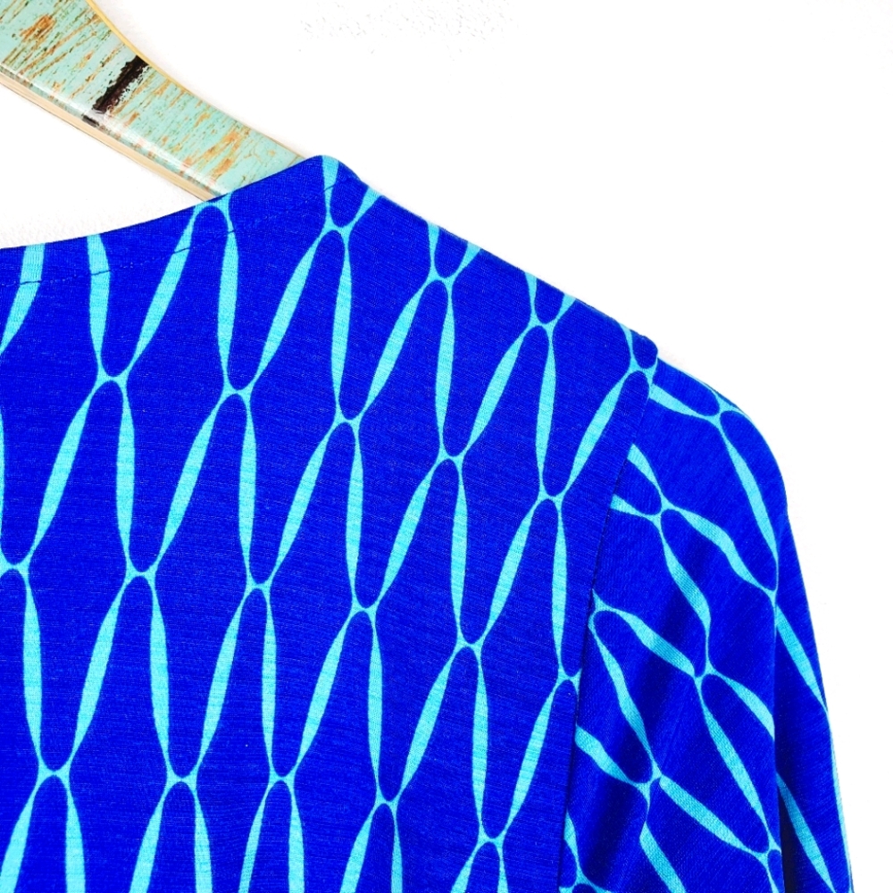 41 Hawthorn Faux Wrap Dress Diamond Pattern Sz M - Picture 6 of 10